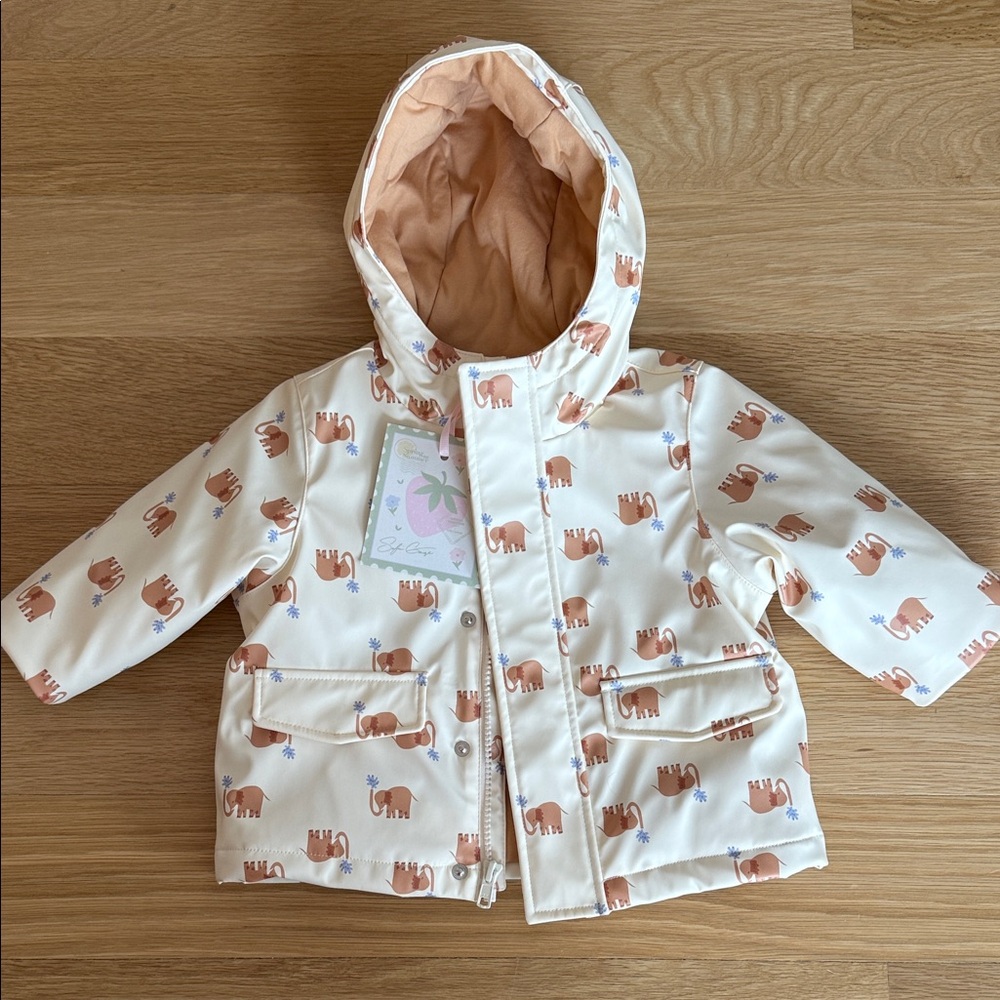 Sofia Grainge Amazon Essentials Elephant Print Hooded Jacket